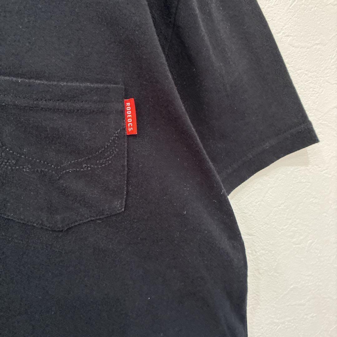 ロデオクラウンズワイドボウルTシャツMサイズVネックプリントUSAロゴ0460 — image 4
