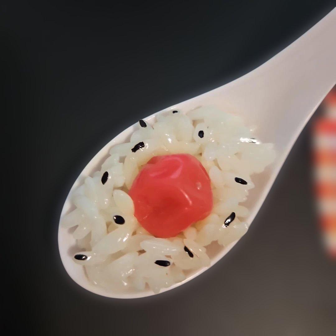 食品サンプル 超リアルひとくちレンゲ 梅干し — image 2