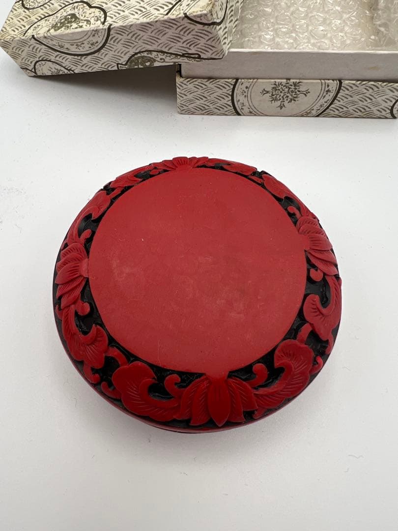 堆朱　中国伝統工芸　茶道具　香合　小物入れ — image 3