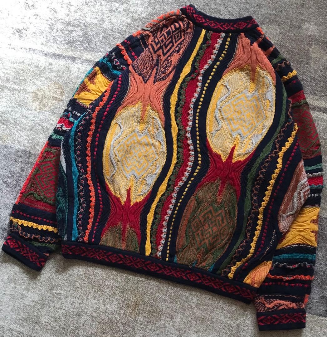 強烈な個性 異次元のデザイン 芸術 COOGI コットン ニット セーター M — image 3