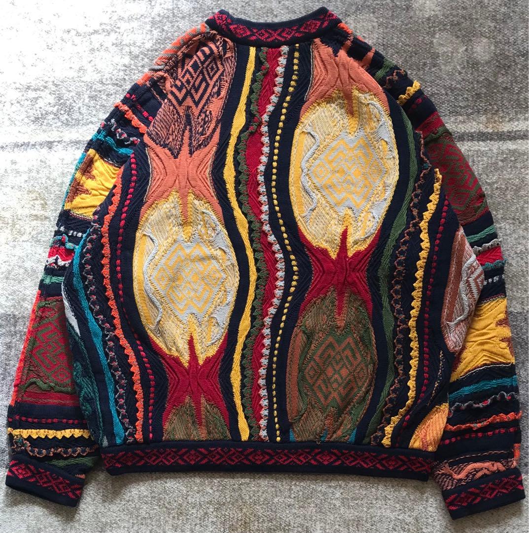 強烈な個性 異次元のデザイン 芸術 COOGI コットン ニット セーター M — image 4