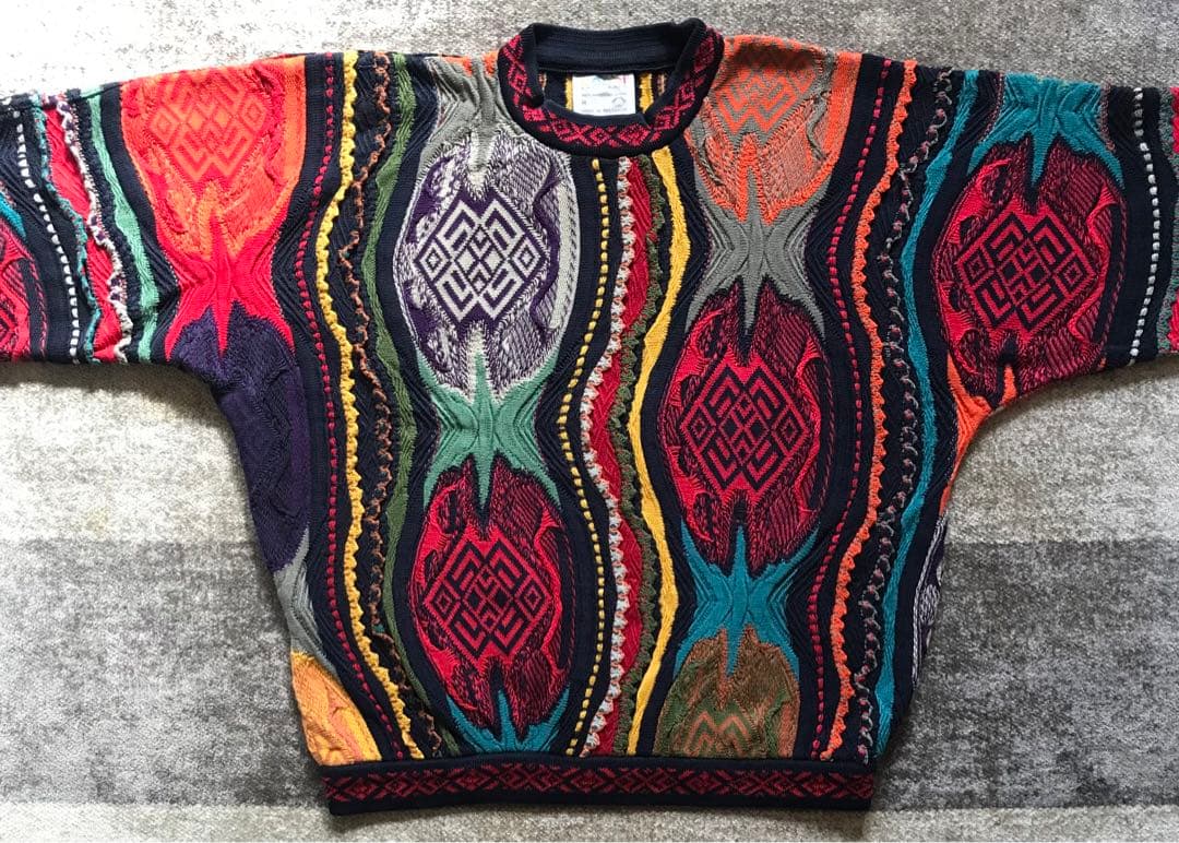 強烈な個性 異次元のデザイン 芸術 COOGI コットン ニット セーター M — image 5