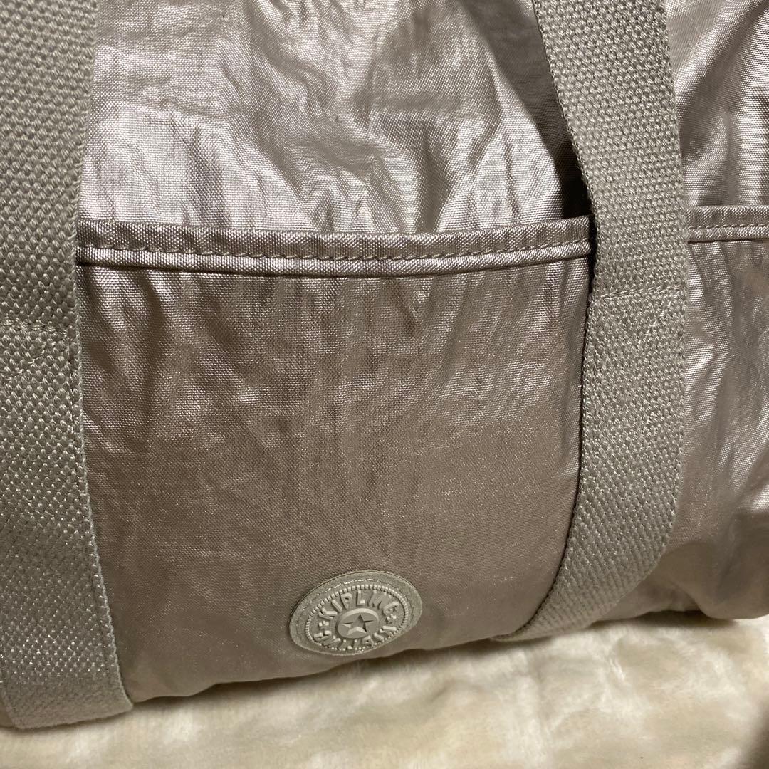 Kipling ミニボストン ハンドバッグ メタリックベージュ 2way — image 2