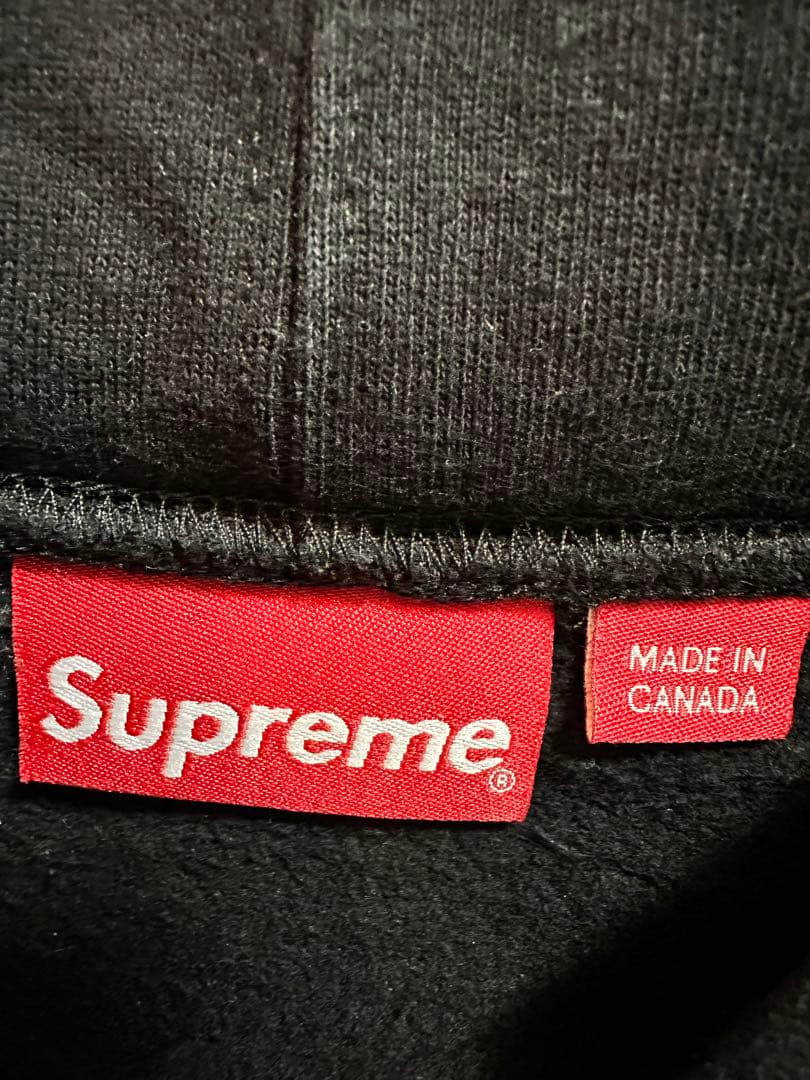 匿名配送 人気 Supreme シュプリーム 裏起毛長袖パーカー M ブラック — image 3
