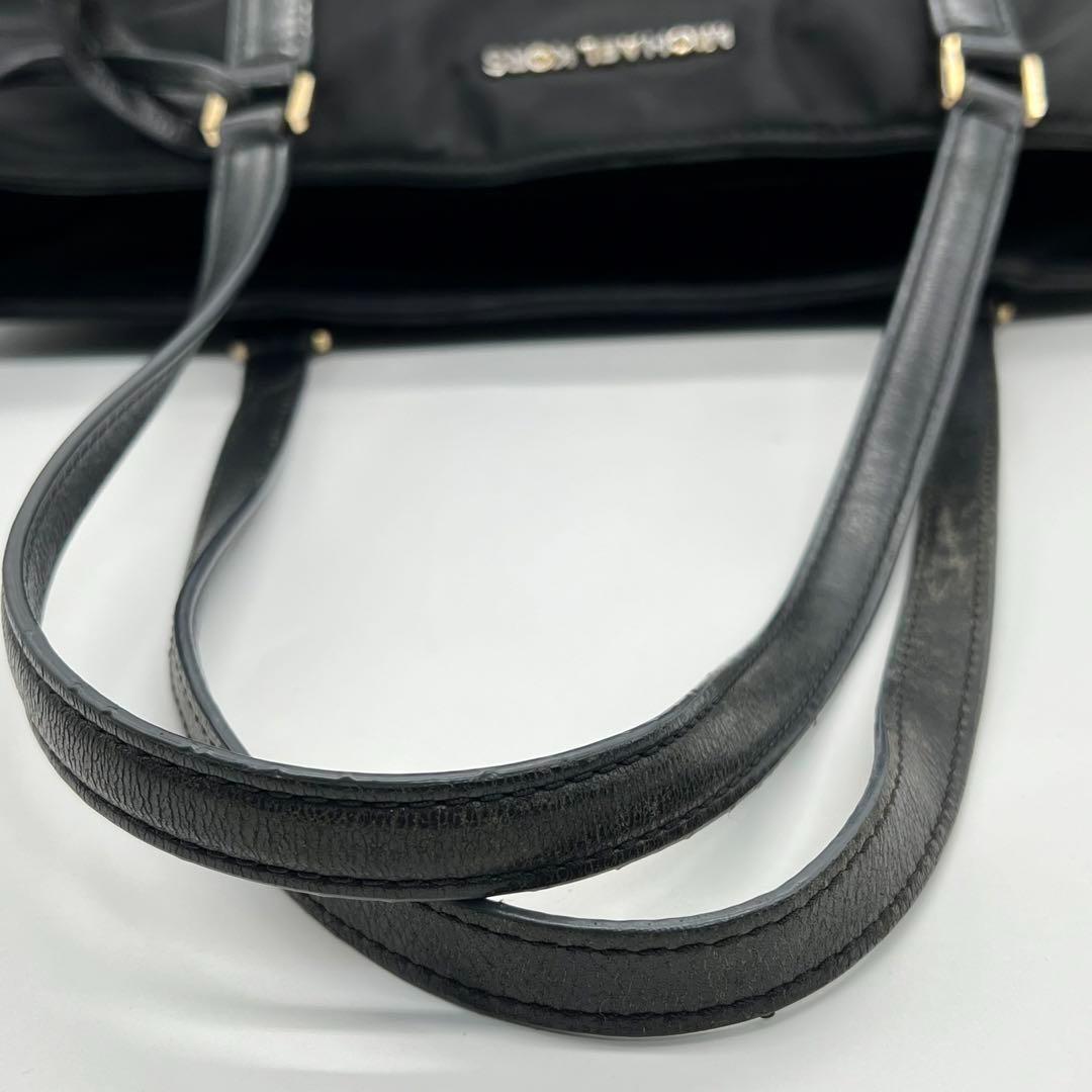 MICHAEL KORS トートバッグ A4収納可能 ナイロン レザー ブラック — image 5