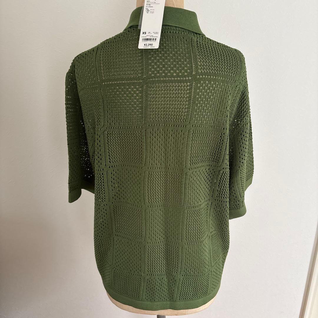 新品GU ウォッシャブルメッシュニットシャツ ＸＳ女性にも — image 3