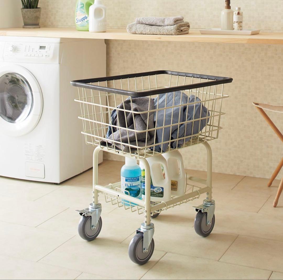 【DULTON】《新品未使用》ランドリーカート アイボリー 大特価 — image 2