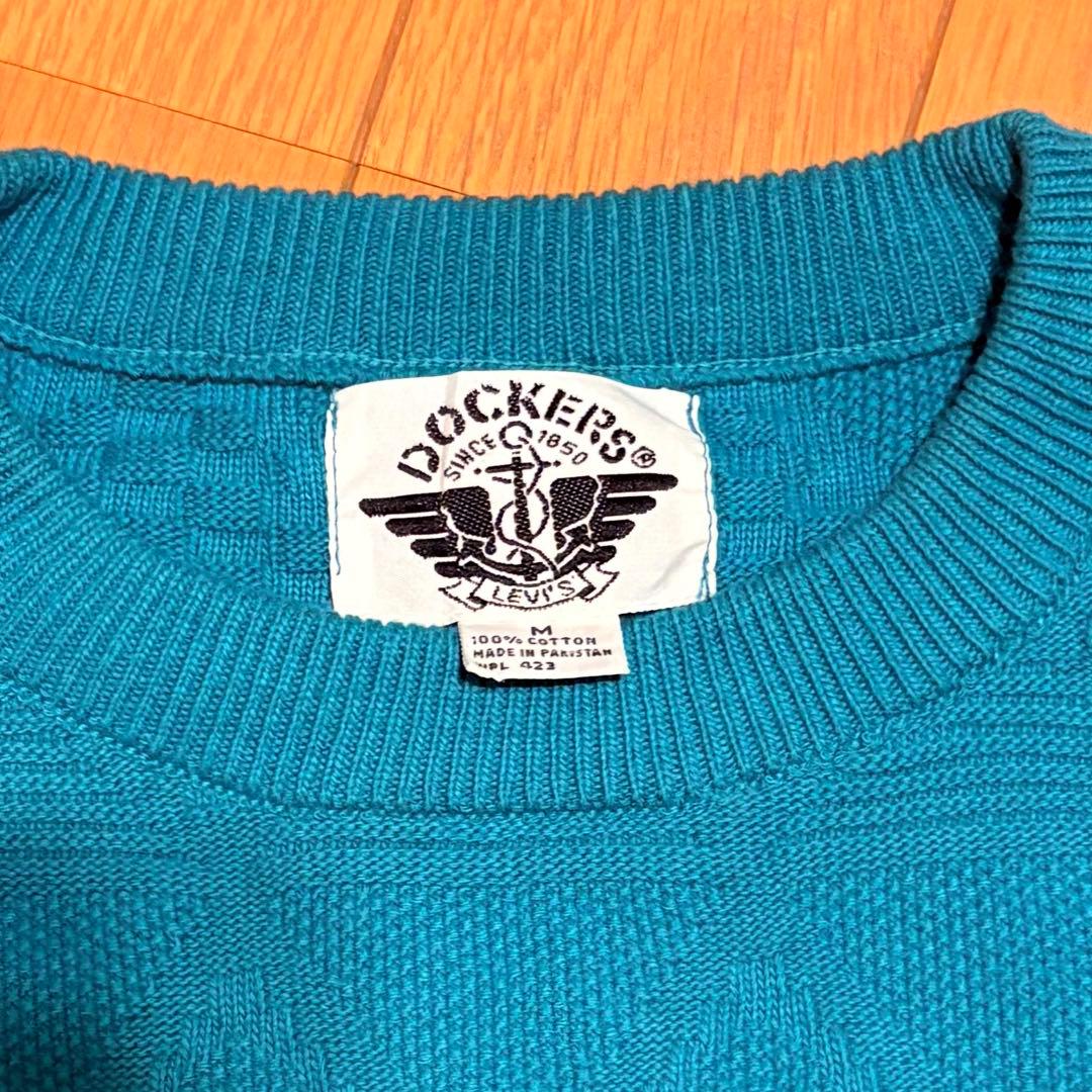 Dockers クルーネック ニット セーター ブルー M — image 3