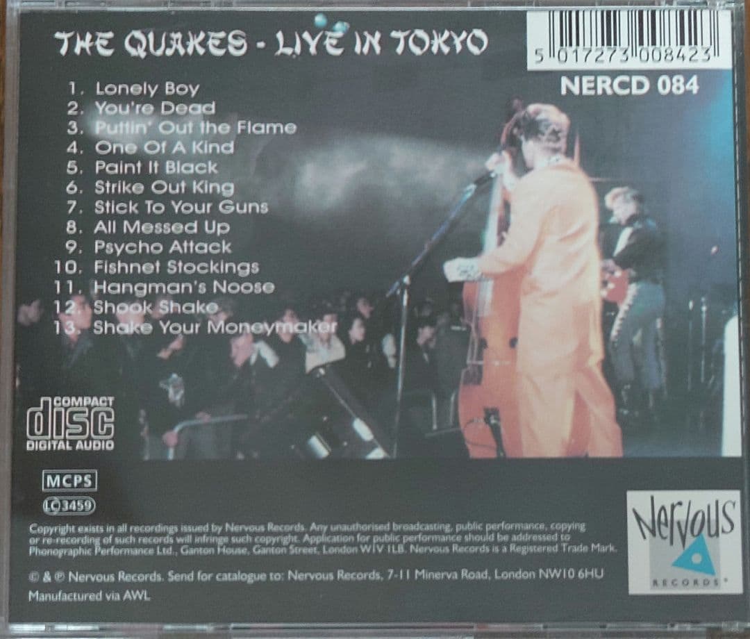 THE QUAKES 「LIVE IN TOKYO」サイコビリー　ネオロカビリー — image 2