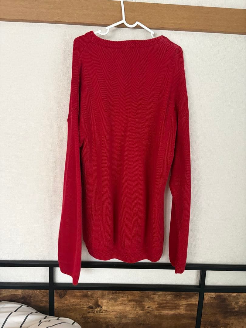 CHAPS RL ハンドフレームド ニット セーター レッド — image 2