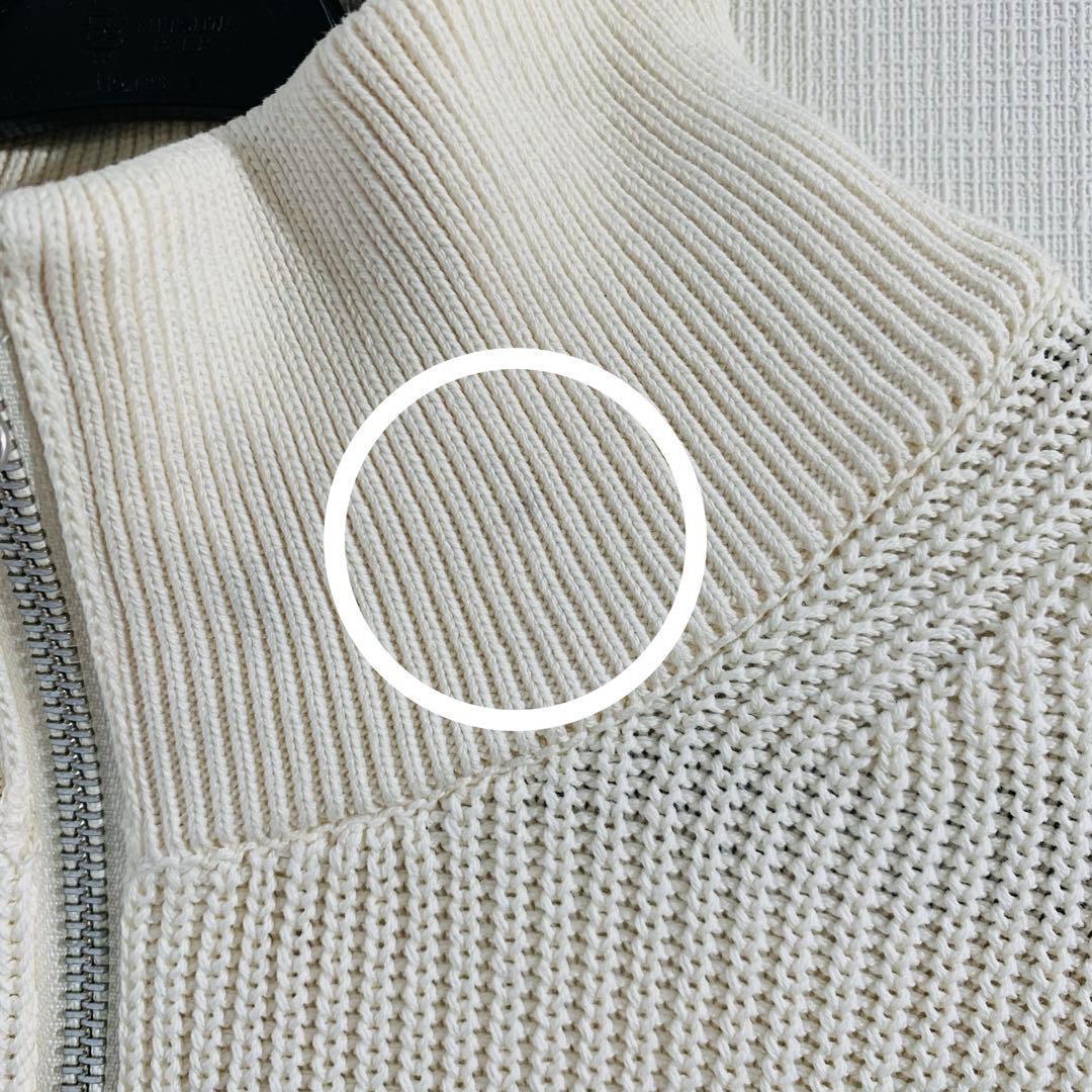 ZARA ザラ ハーフジップニット セーター 立ち襟 ホワイト アイボリー XL — image 3