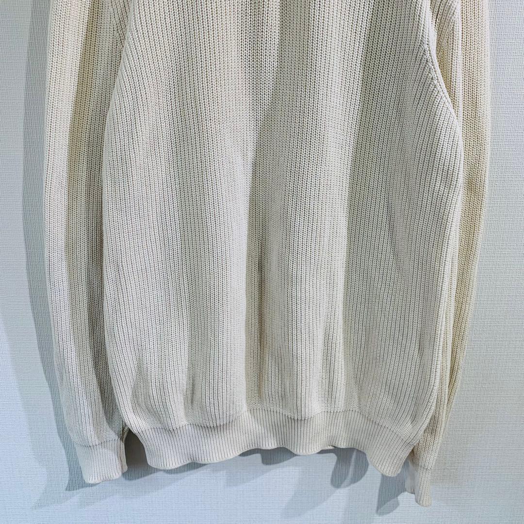 ZARA ザラ ハーフジップニット セーター 立ち襟 ホワイト アイボリー XL — image 4