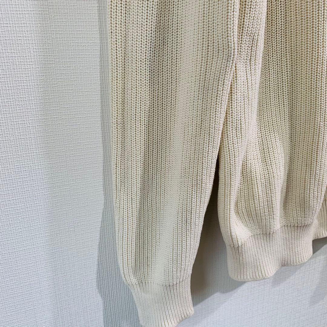 ZARA ザラ ハーフジップニット セーター 立ち襟 ホワイト アイボリー XL — image 5