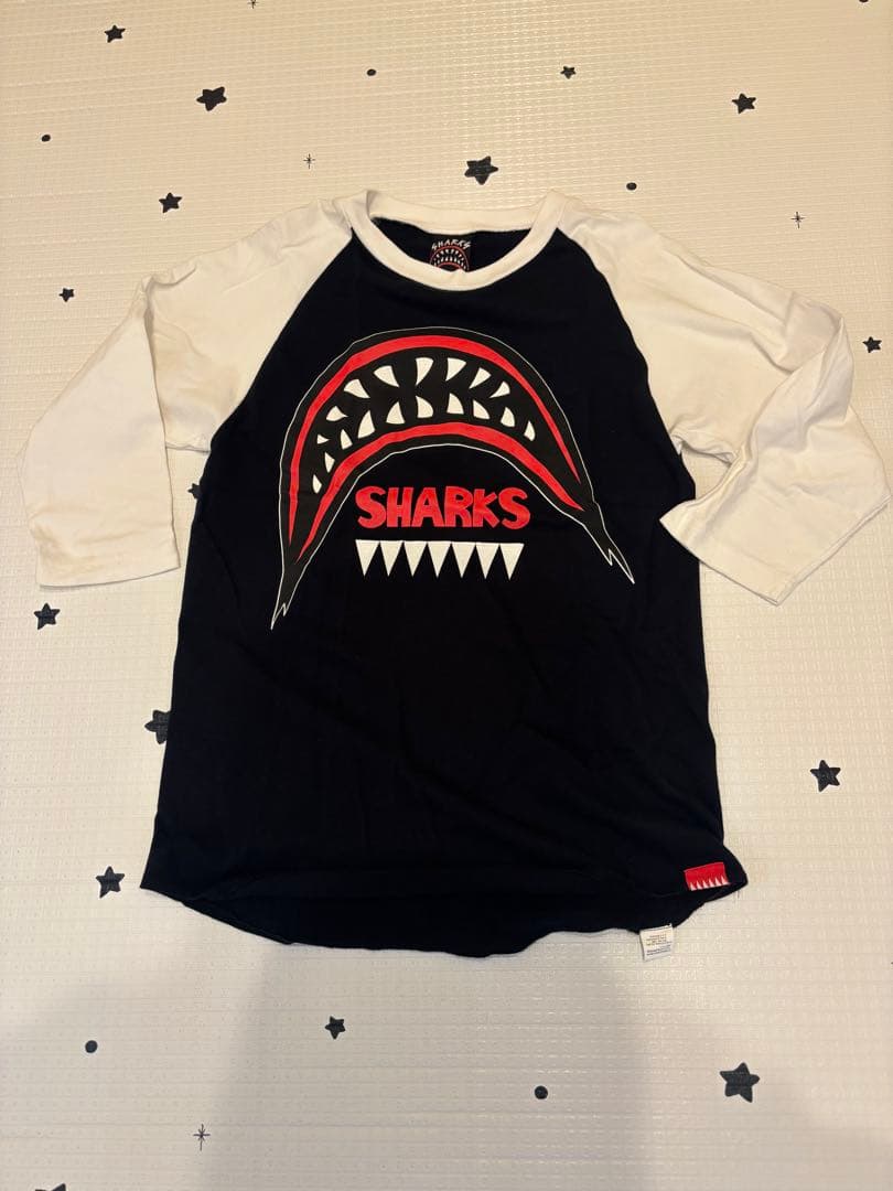 PUNK DRUNKERS SHARKS ラグラン 七分袖 Tシャツ M — image 2
