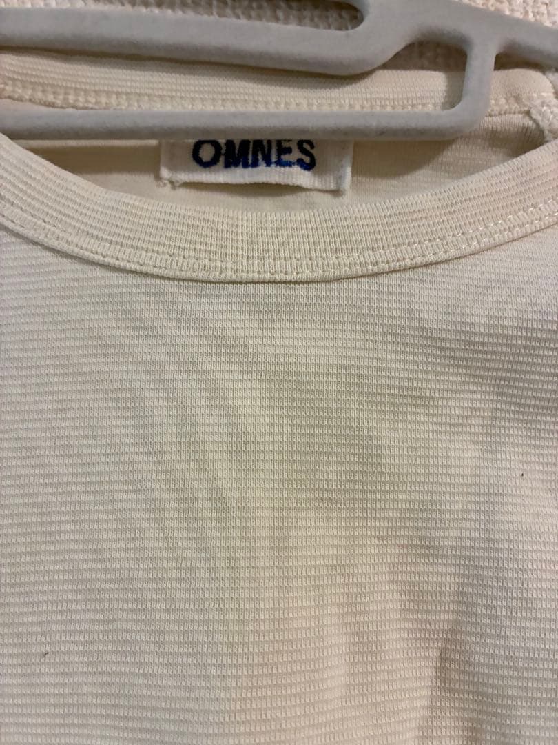 オムネス　ユニセックス ストレッチジャガード クルーネック長袖Tシャツ　エクリュ — image 5