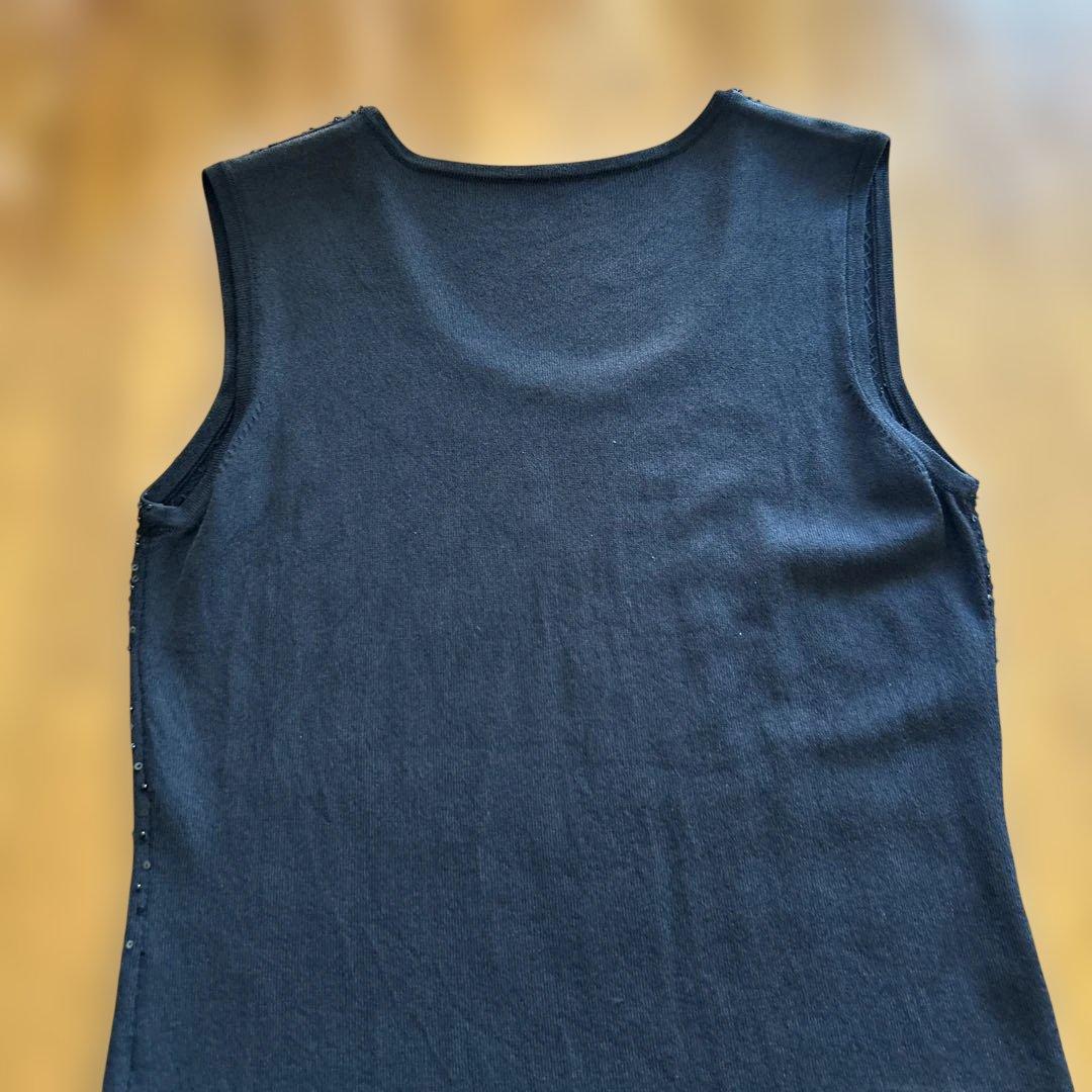 スペッチオ ブラック スパンコール タンクトップ — image 5