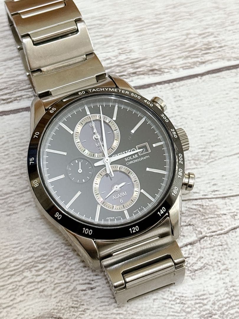 SEIKO ソーラー クロノグラフ 稼動品 — image 2