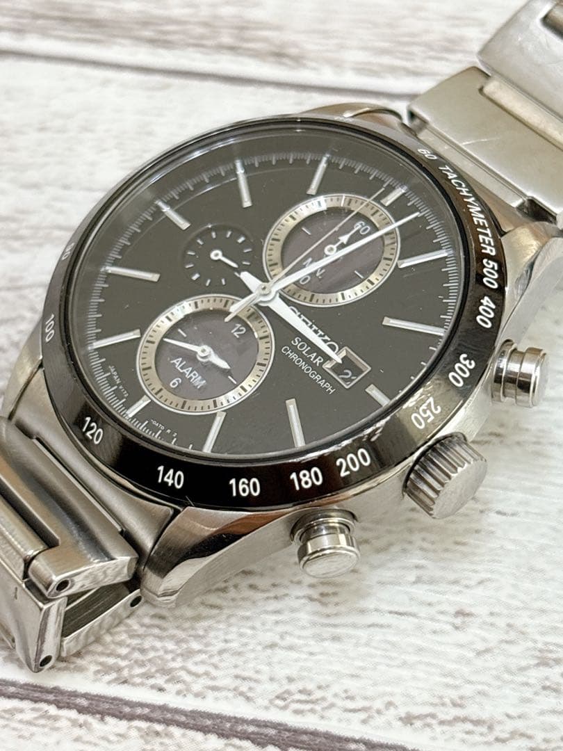 SEIKO ソーラー クロノグラフ 稼動品 — image 3