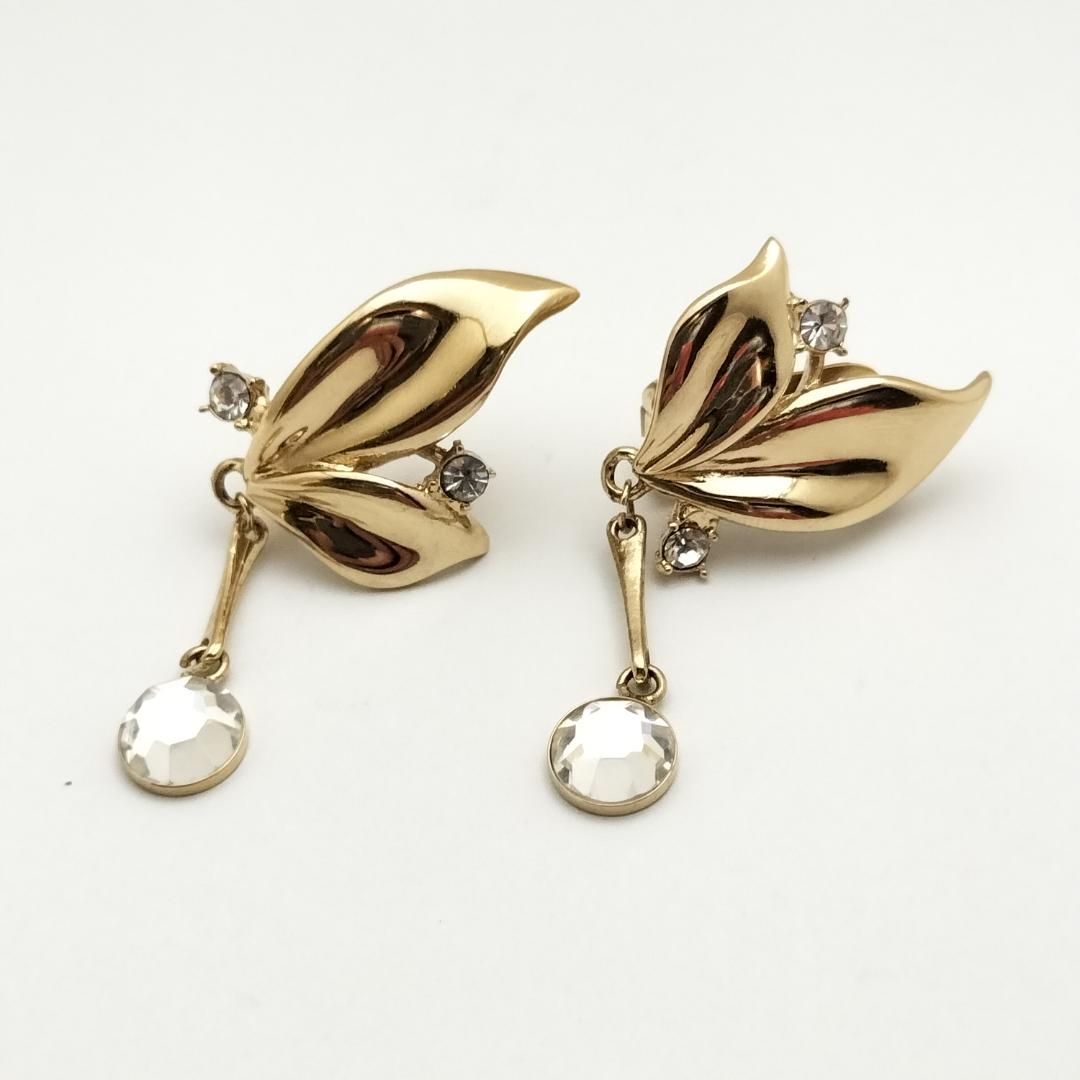 【美品】ハナエモリ HANAE MORI ヴィンテージ イヤリング リーフ — image 2
