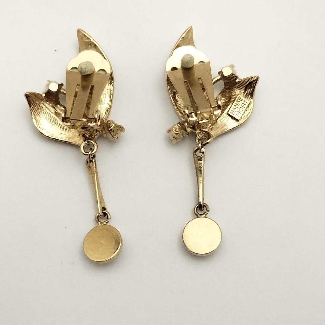 【美品】ハナエモリ HANAE MORI ヴィンテージ イヤリング リーフ — image 3