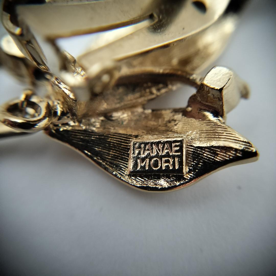 【美品】ハナエモリ HANAE MORI ヴィンテージ イヤリング リーフ — image 4