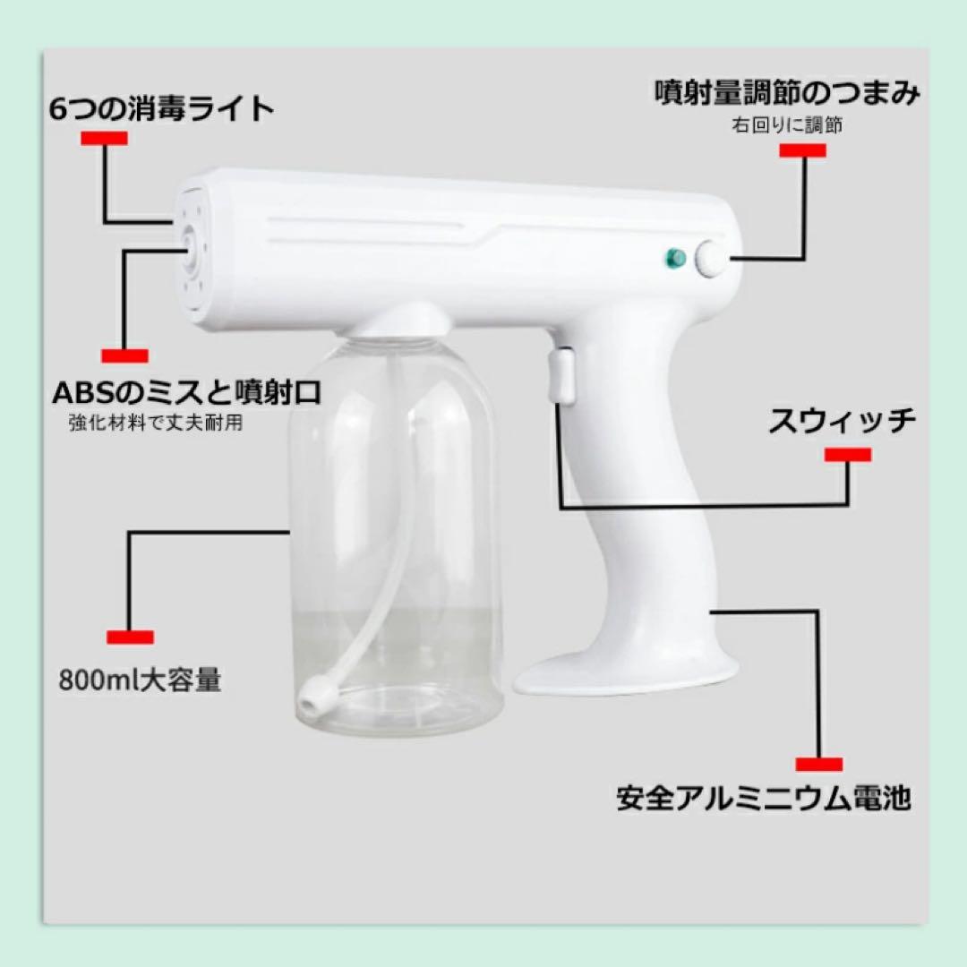 ★新品 未使用 電動ミスト スプレーガン 自動噴霧 除菌バスター アルコール消毒 — image 4