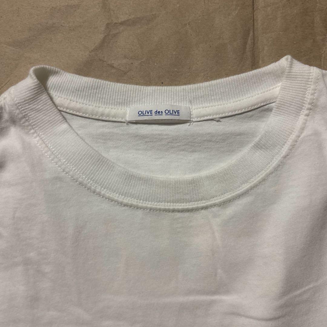 OLIVE des OLIVE オリーブデオリーブ Tシャツ 半袖 白 フリー — image 3