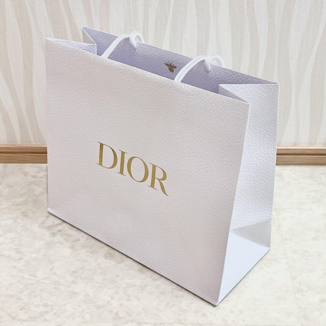 DIOR ディオール ショップ袋 ショッパー ホワイト ゴールドロゴ — image 2