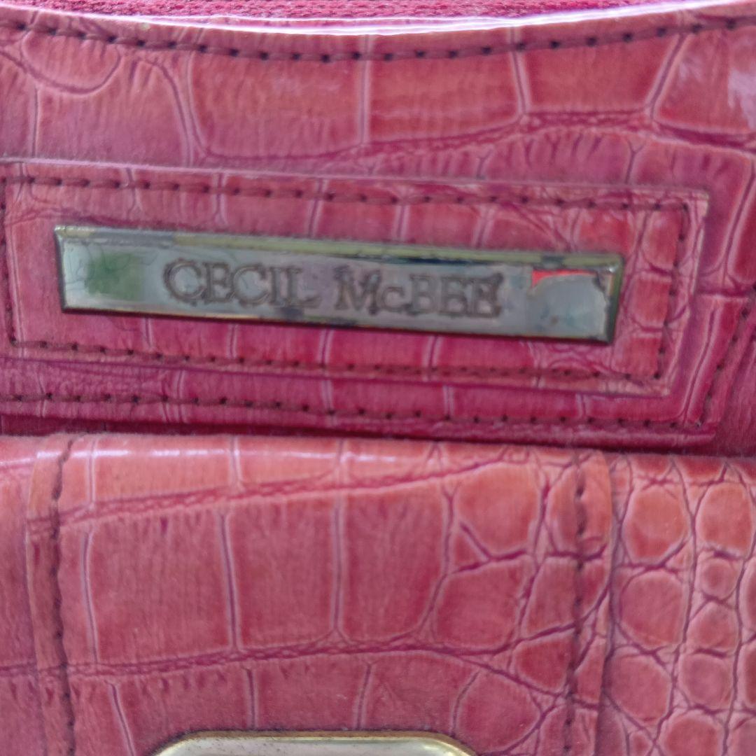 CECIL McBEE ハンドバッグ クロコ型押し ピンク — image 3