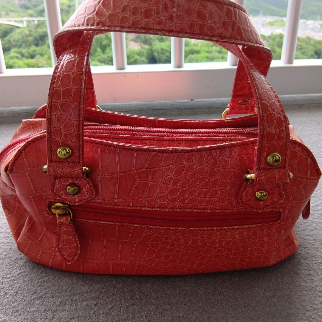 CECIL McBEE ハンドバッグ クロコ型押し ピンク — image 4