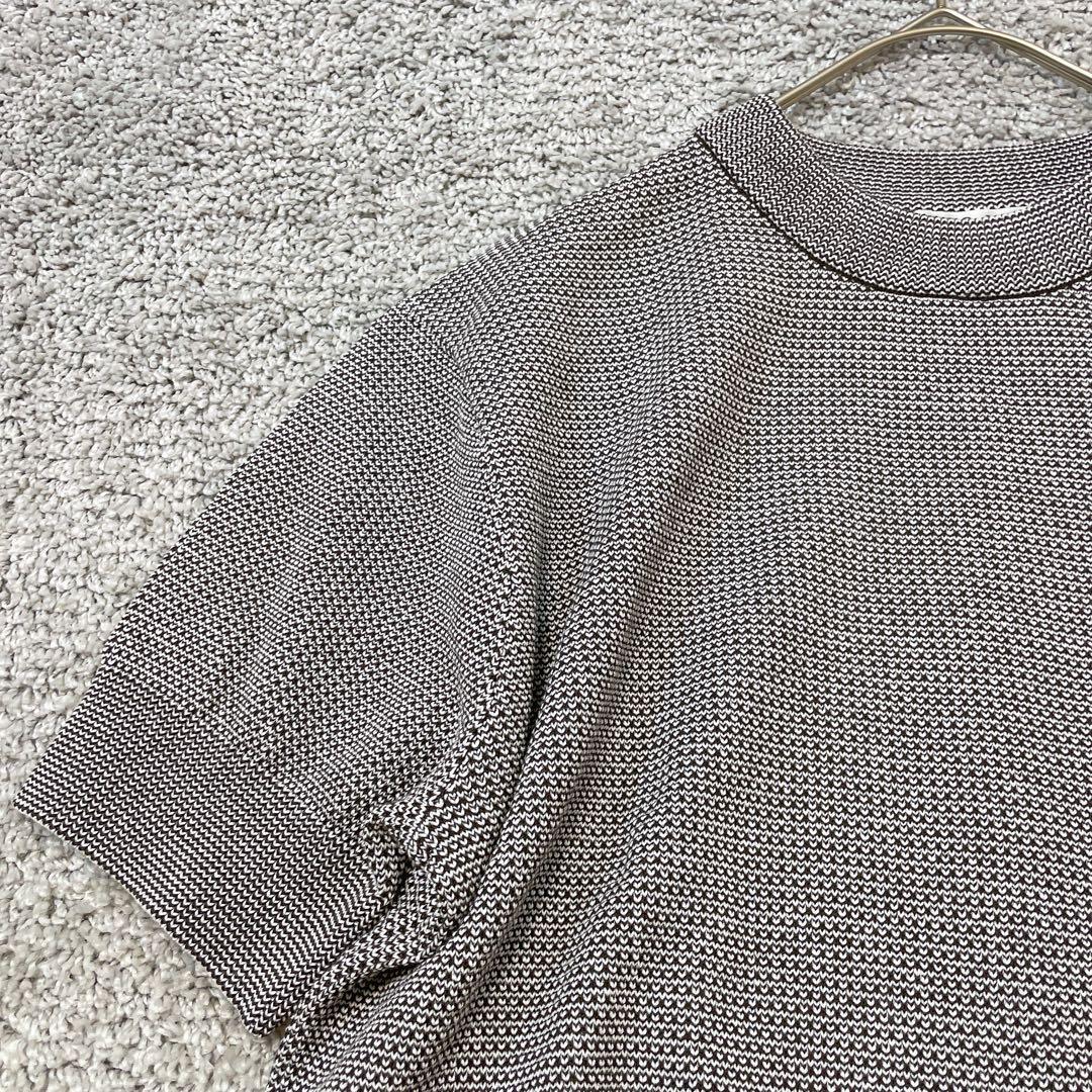 【GARAGE orihica】クルーネックニット 半袖 ブラウン系 — image 2