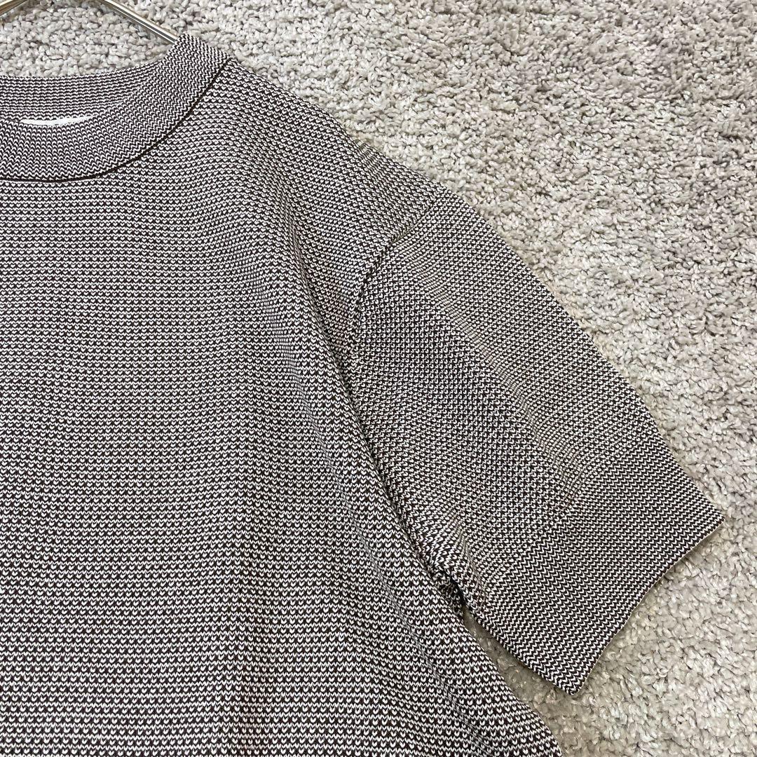 【GARAGE orihica】クルーネックニット 半袖 ブラウン系 — image 3