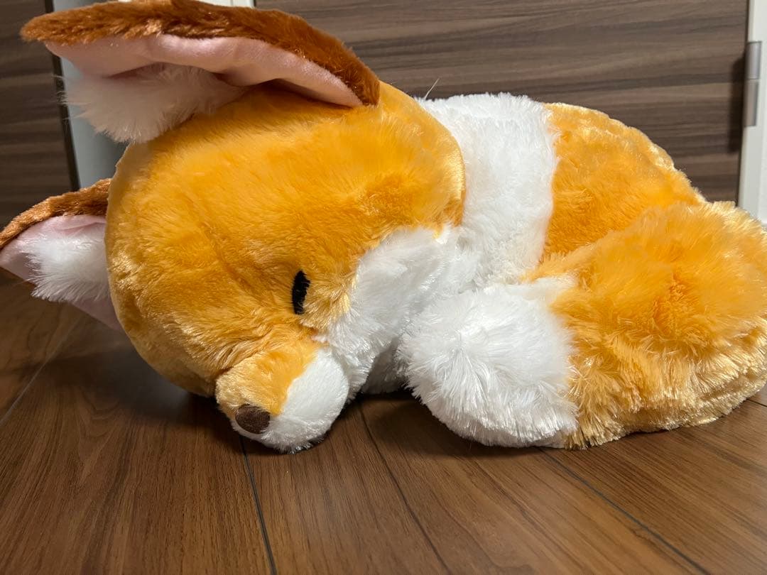 ちょコンとキツネ きなこ くるんとおねむ ウルトラBIG ぬいぐるみ タグ付き — image 2