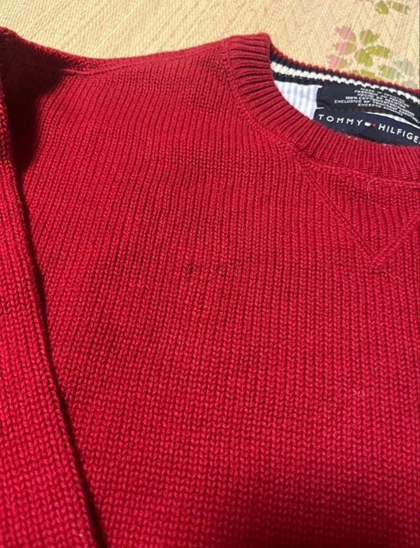 TOMMY HILFIGER レッド ニット Mサイズ — image 2
