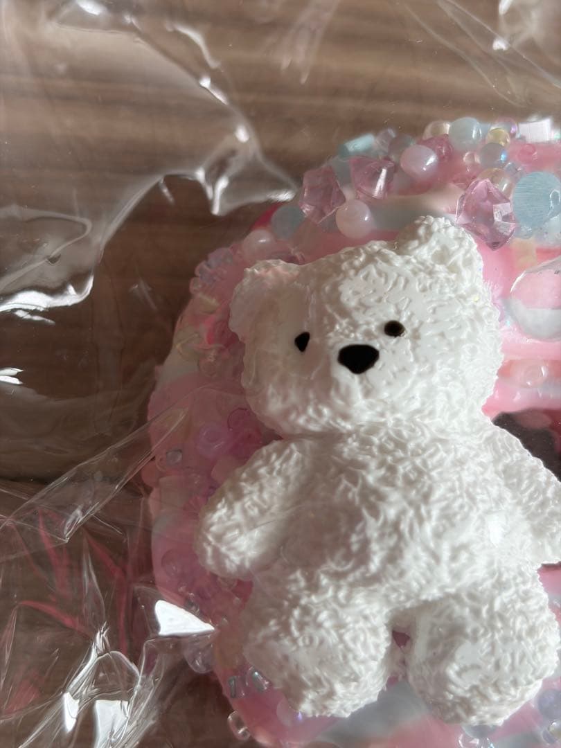 新作未使用！SAKURAドーナツスクイーズクマさん　新タグ付き — image 2