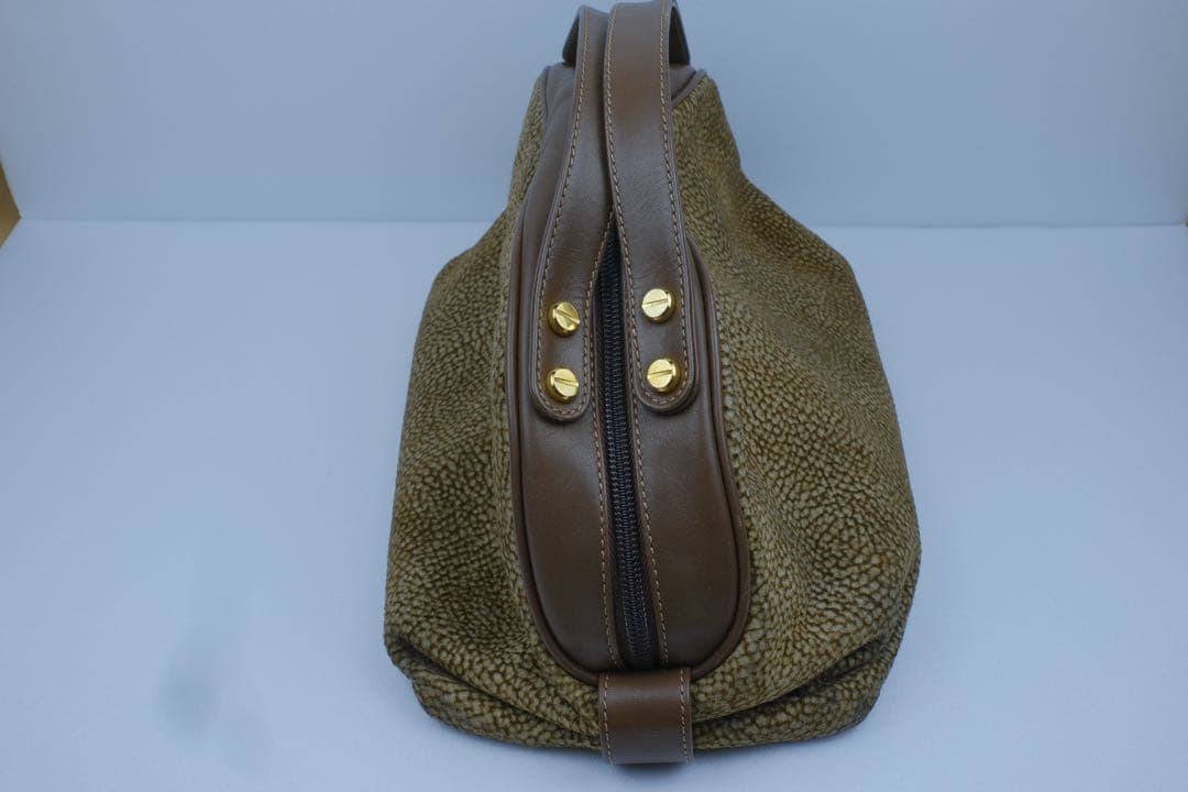 【極美品】BORBONESE　ボルボネーゼ ハンドバッグ　うずら柄 — image 4