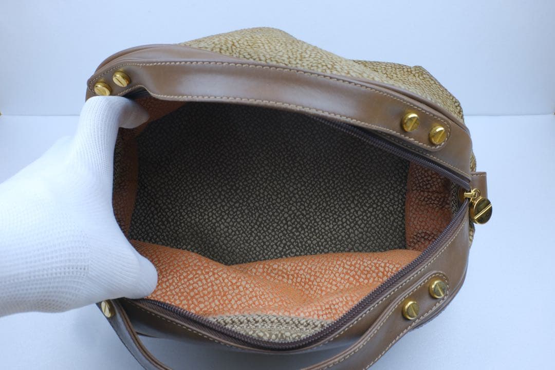 【極美品】BORBONESE　ボルボネーゼ ハンドバッグ　うずら柄 — image 5
