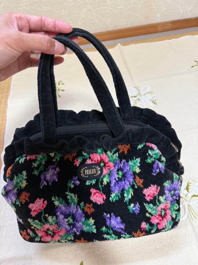 FEILER ハンドバッグ 花柄 シュニール織 — image 2