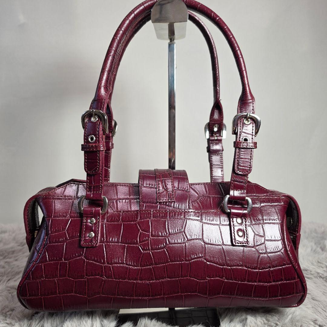 GUESS × NOEVIR コラボ クロコ型押し ハンドバッグ ボストン型 — image 3