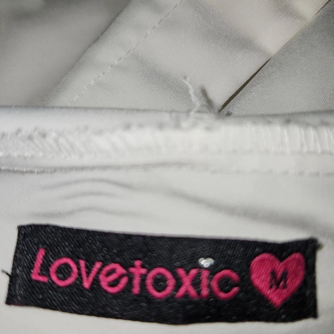 LOVETOXIC GIRL ハーフジップ アノラックパーカー ホワイト — image 2