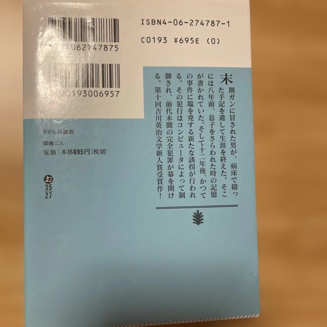 99%の誘拐 岡嶋二人 講談社文庫 — image 2