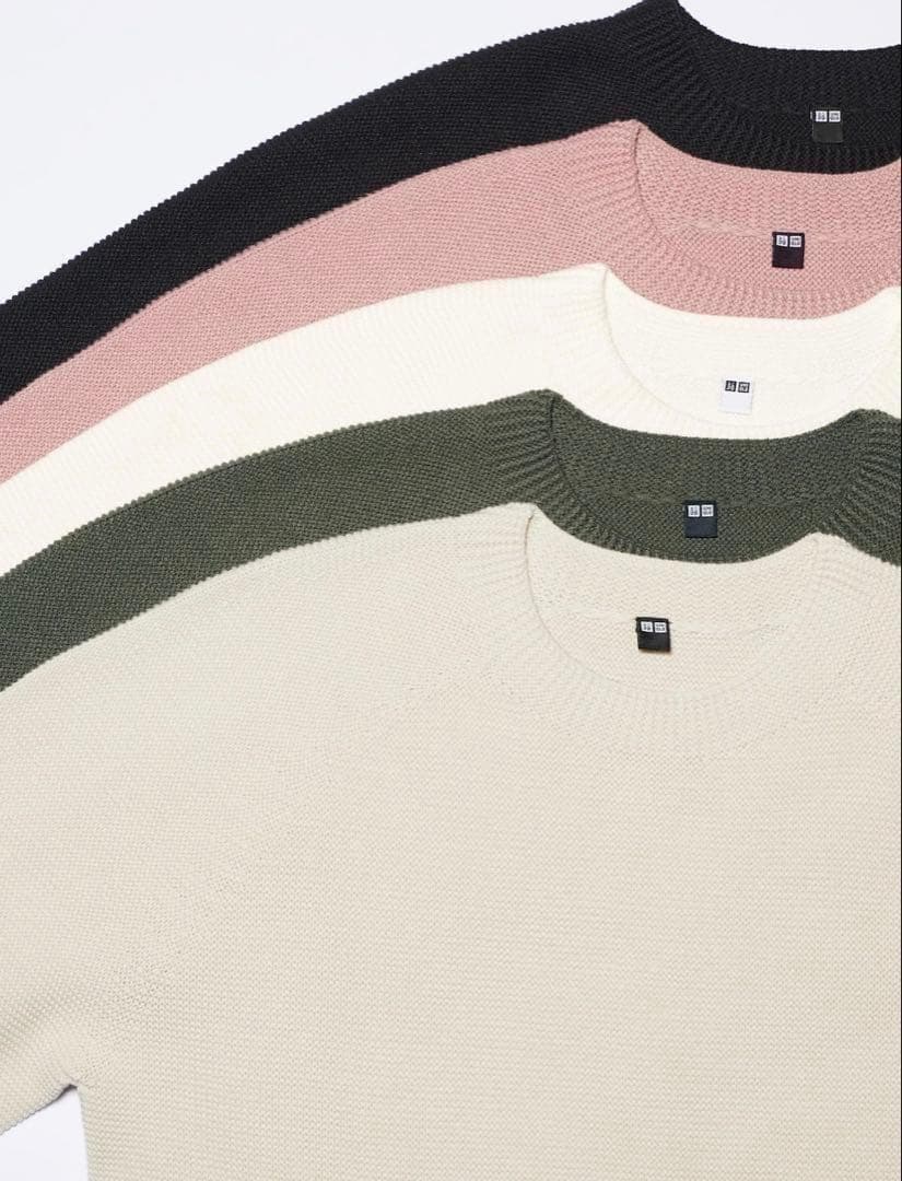 UNIQLO 3Dクルーネックセーター メンズ ユニセックス ナチュラル — image 2