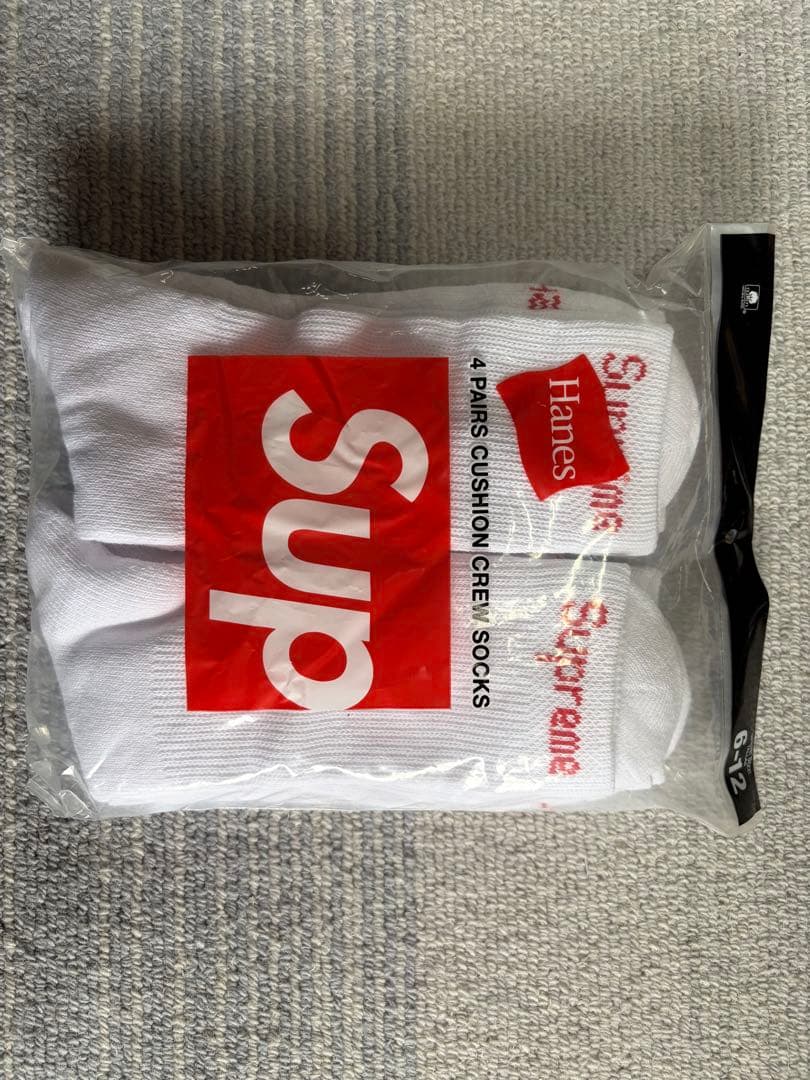 Supreme ホワイトクルーソックス 1足 2枚 — image 2
