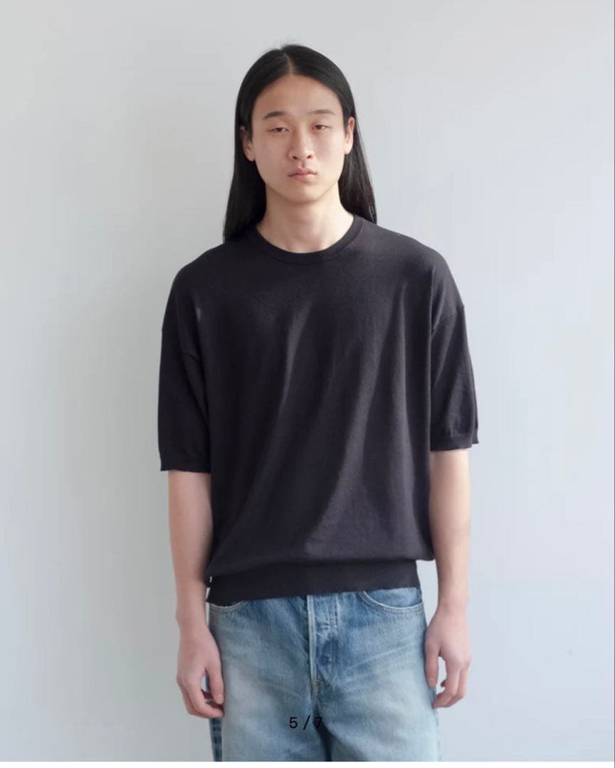 【土日限定値下げ】cash&barba シーアイランドコットン ニット 半袖 — image 3