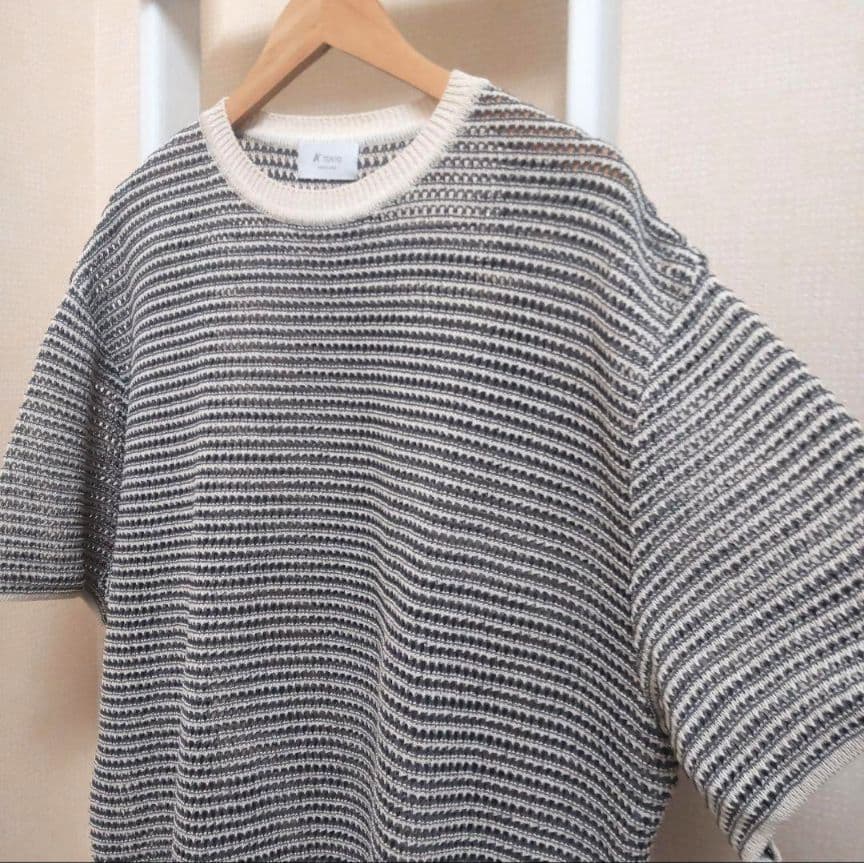 A + TOKYO 和紙メッシュハーフスリーブニットTEEAサイズ2 — image 2