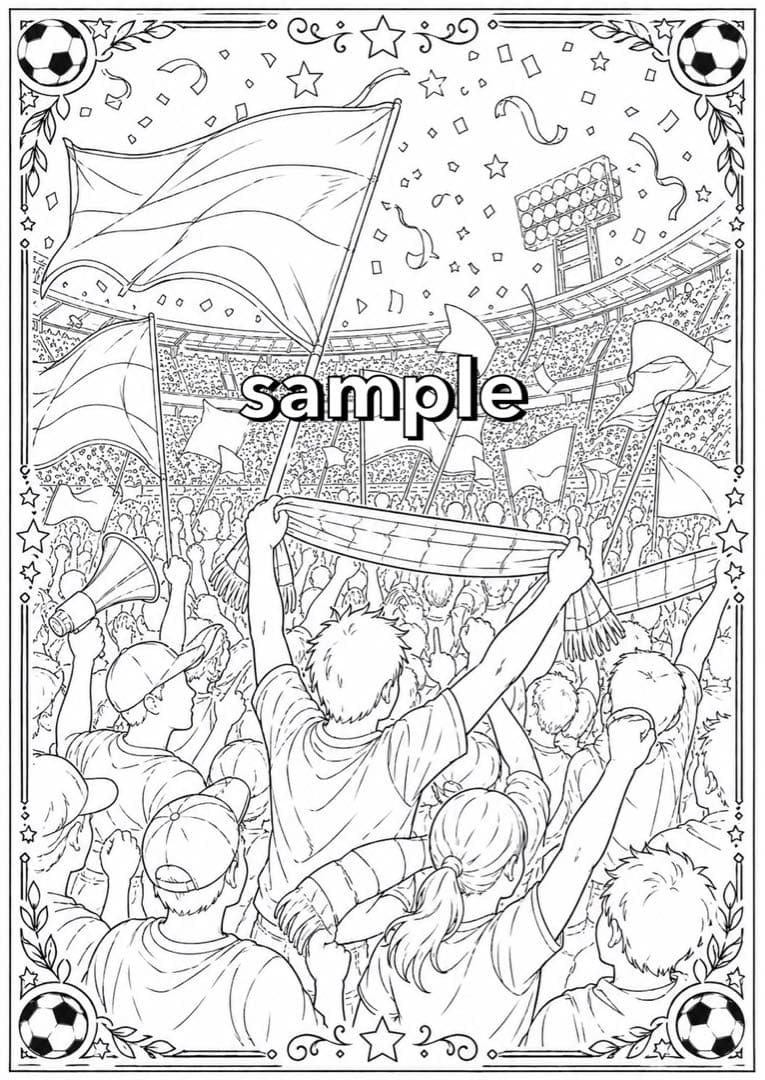 【やさしい大人の塗り絵】世界が熱狂！サッカー塗り絵〜キックオフから優勝の瞬間〜 — image 5