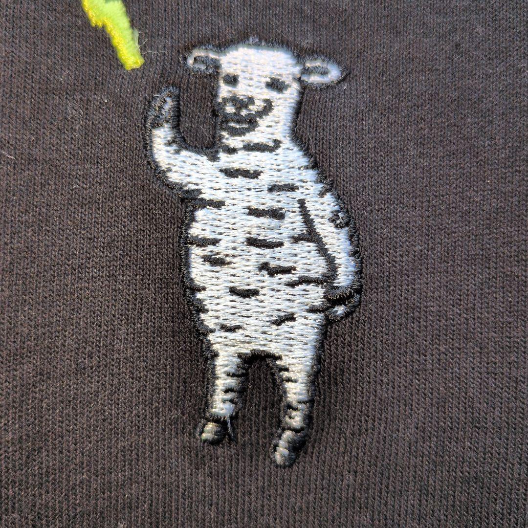 graniph LAMB CHOP ポロシャツ ブラック×ライムグリーン — image 4