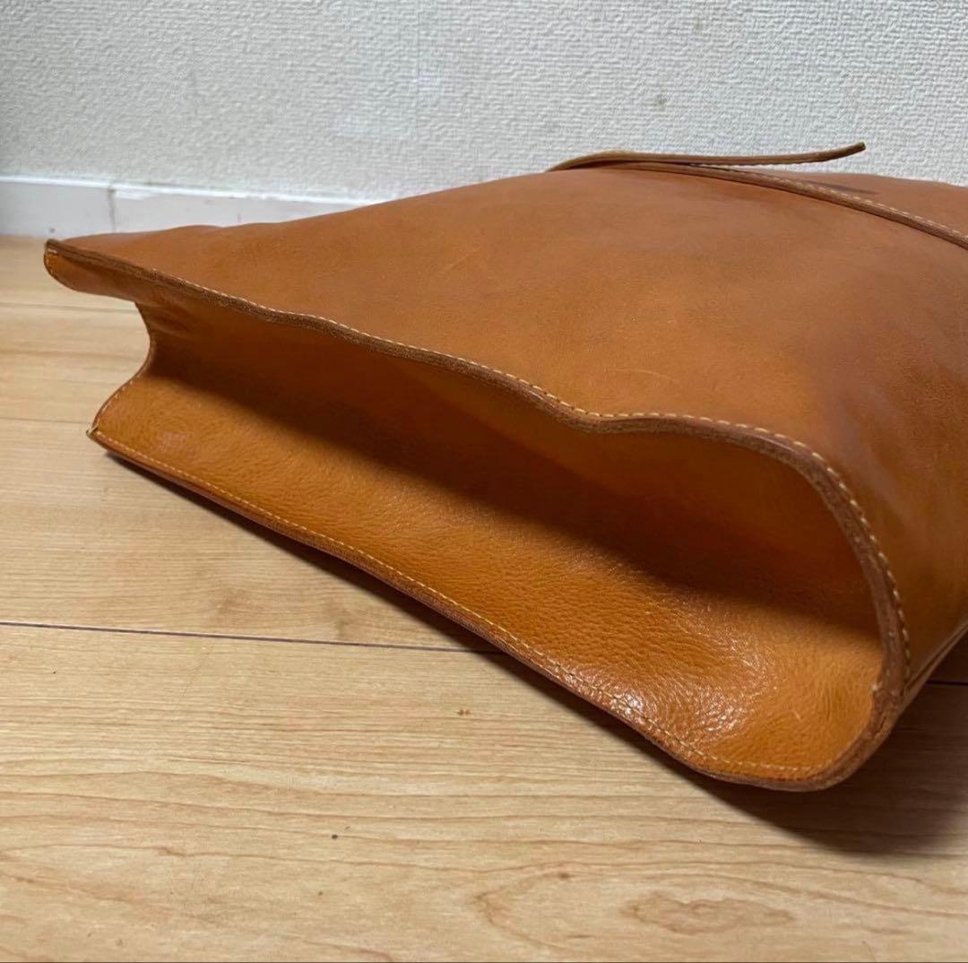 ✨極美品✨　genten ハンドバッグ　ブラウン レザー ロゴ — image 3