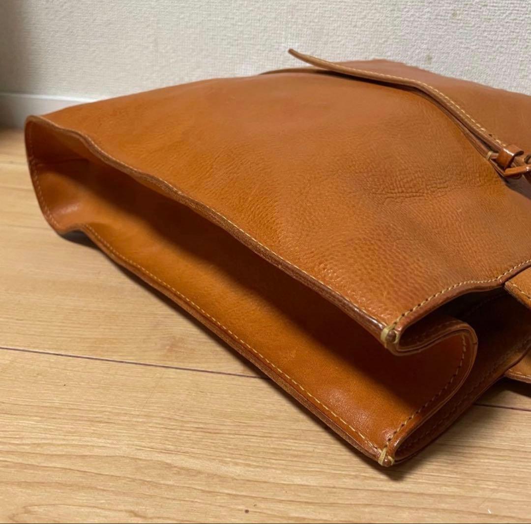 ✨極美品✨　genten ハンドバッグ　ブラウン レザー ロゴ — image 5