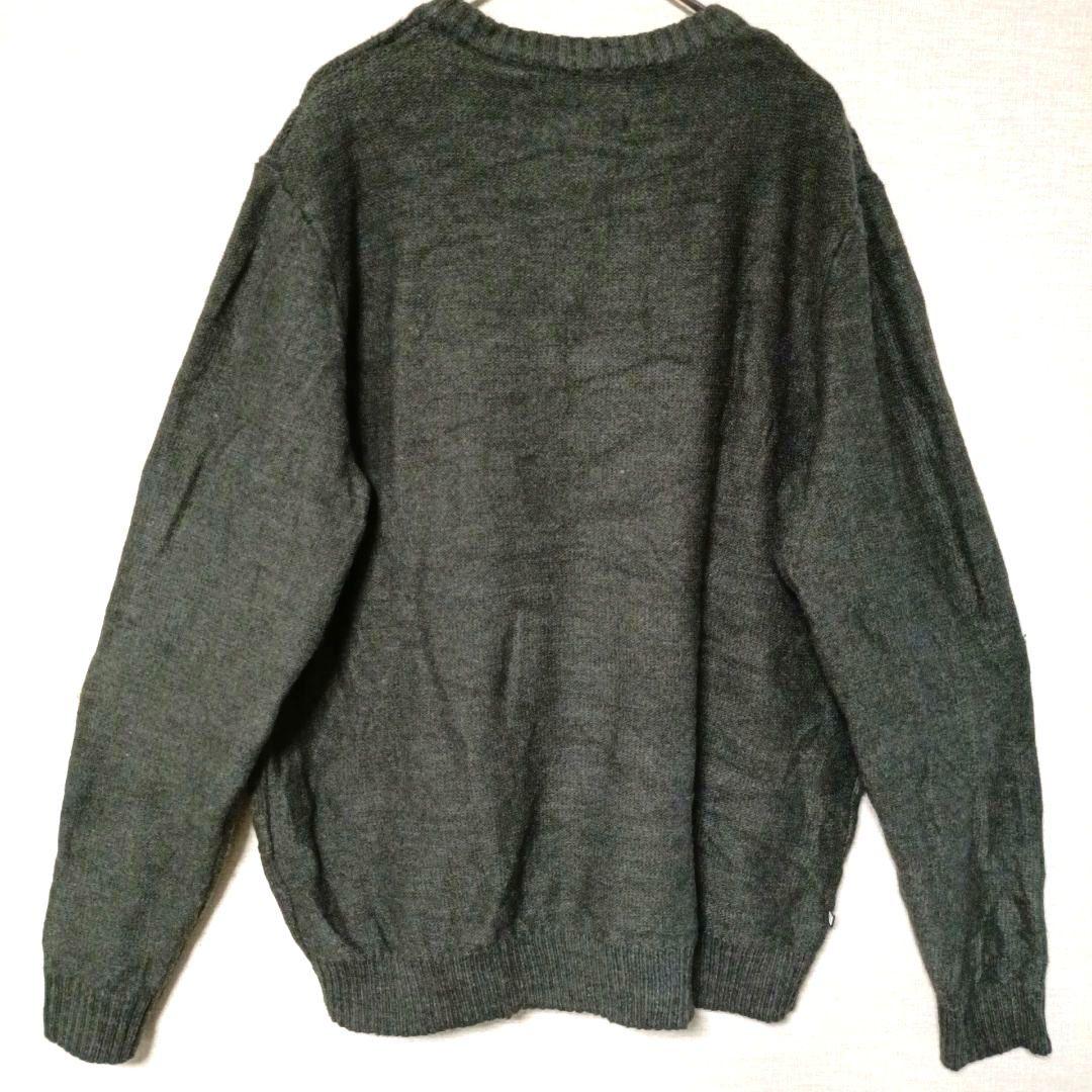 GEOFFREY BEENE【M】チェッカー編み クルーネックニット メンズ — image 2
